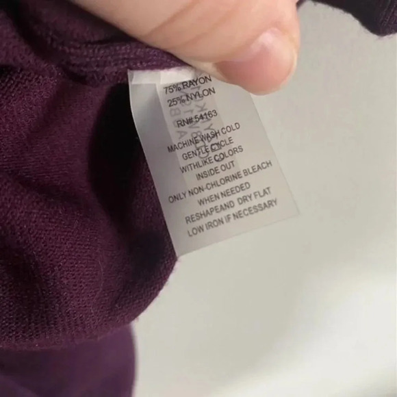 Calvin Klein Bell Sleeve Purple Sweater Dress - Picture 11 of 12